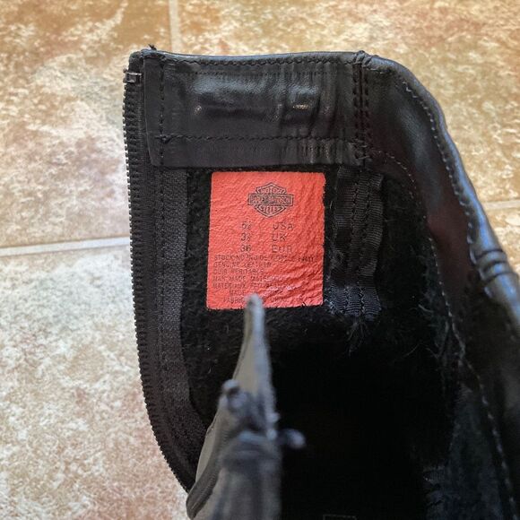 Genuine Harley-Davidson Women’s Leather Riding Boots 5 1/2 USA - Picture 6 of 16